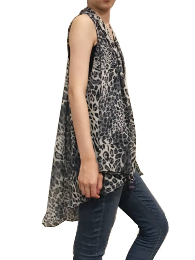 DESHENG ENTERPRISE - Wholesale Outerwear Vest - Women's - Leopard Print Vest 2170