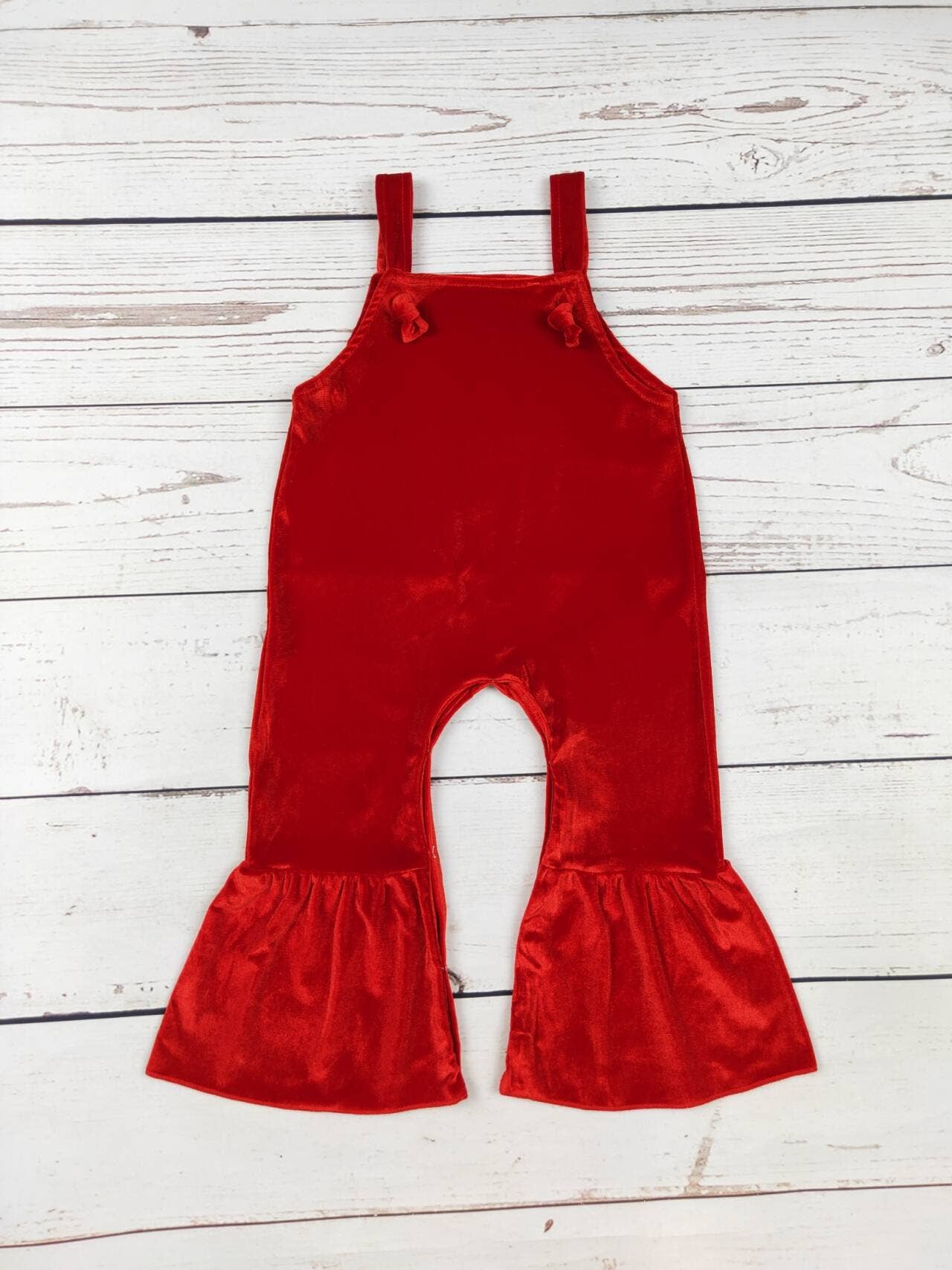 sassy kids palace - Wholesale Overalls – Kids - Girls Red Velvet Overalls
