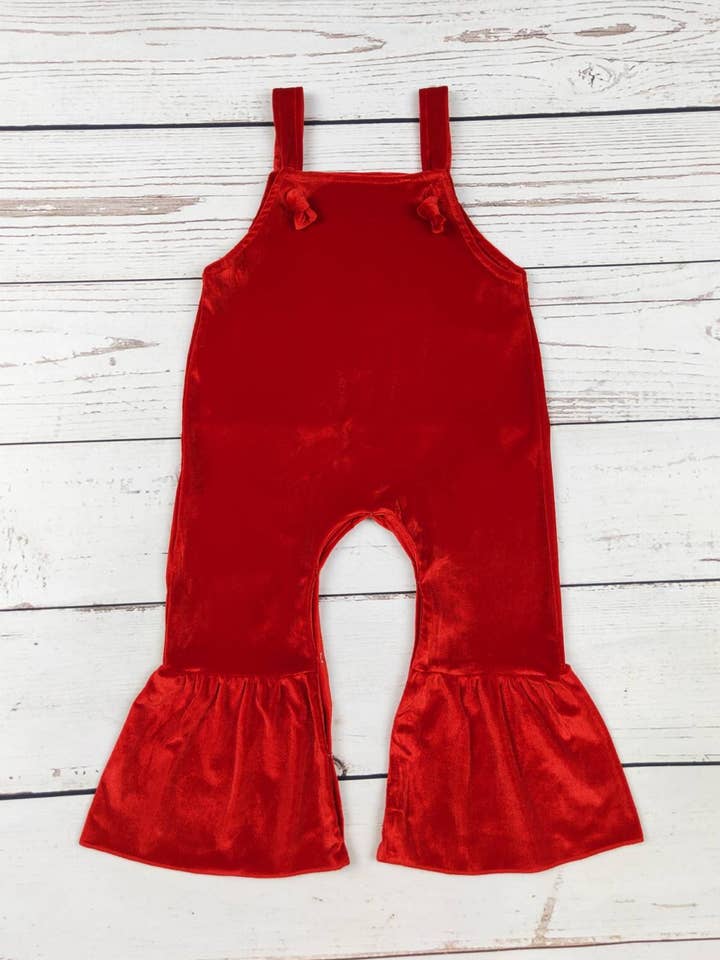 sassy kids palace - Wholesale Overalls - Kids - Girls Red Velvet Overalls0