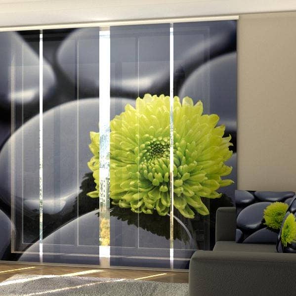 Set of 4 Armonia Chrysanthemum Panel Curtains for wholesale by IlyDecor