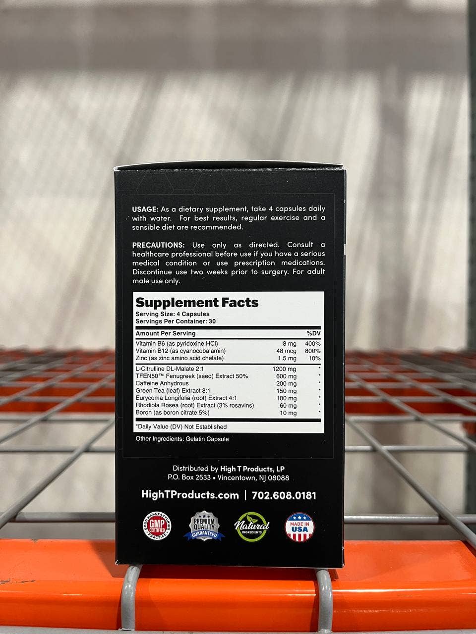 High T® Natural Testosterone Boosters - Vente Supplément oral/vitamine - [High T] BLACK Formulation Hardcore 120 gélules13