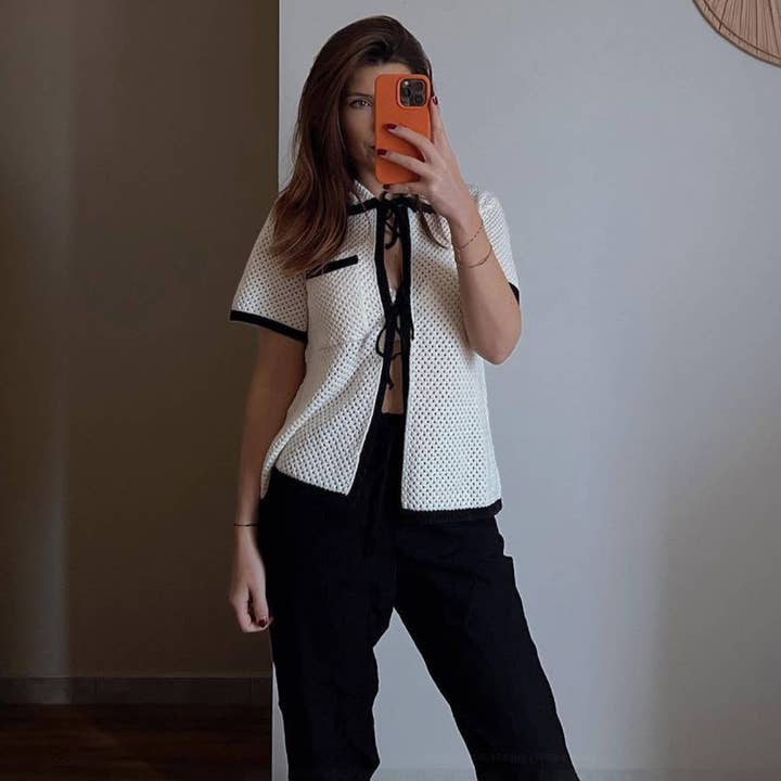 Sweetkama – wholesale Set med topp och kjol - Dam – Damkavajtopp Randig midikjol 2st Set 5014