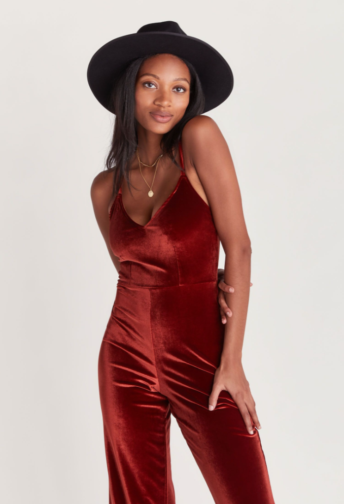 Shades of Rose - Wholesale Jumpsuit - Women's - Brooklyn Velvet Jumpsuit0