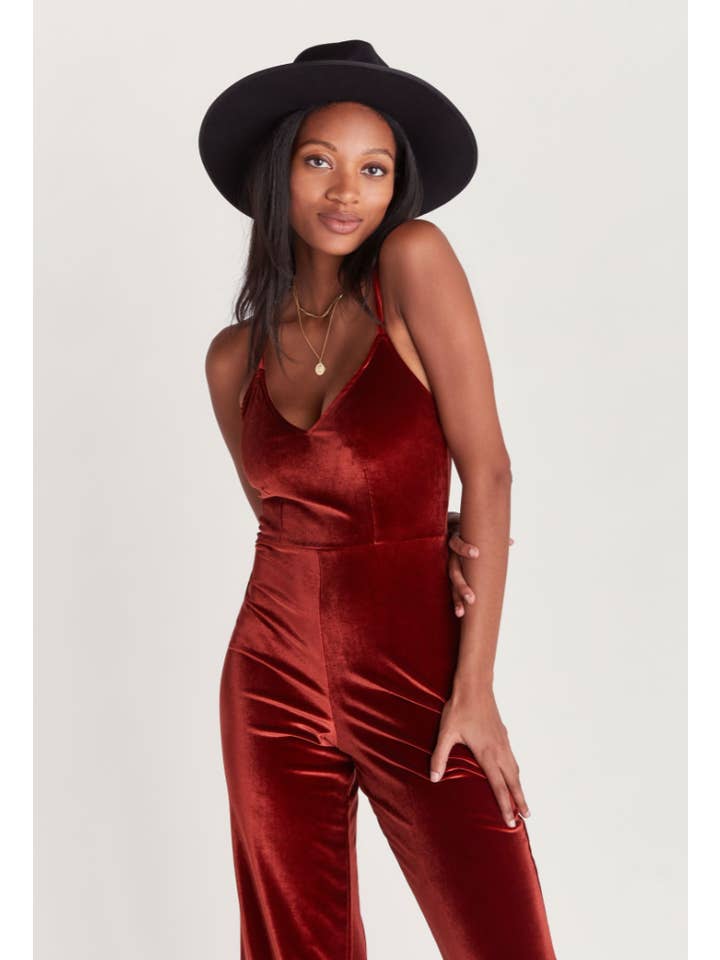 Shades of Rose - Wholesale Jumpsuit - Women's - Brooklyn Velvet Jumpsuit