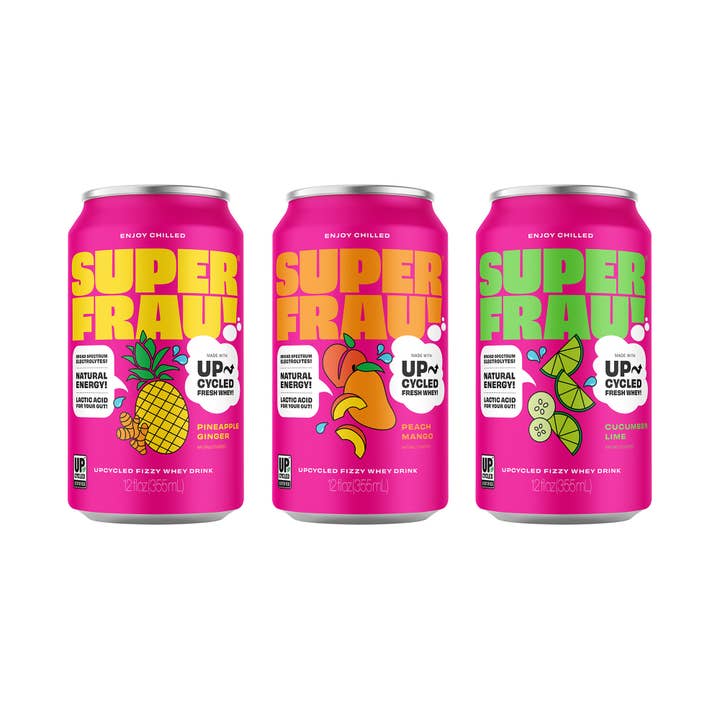 Superfrau Upcycled Fizzy Whey Drink ORIGINALS Variety Pack for wholesale by Superfrau