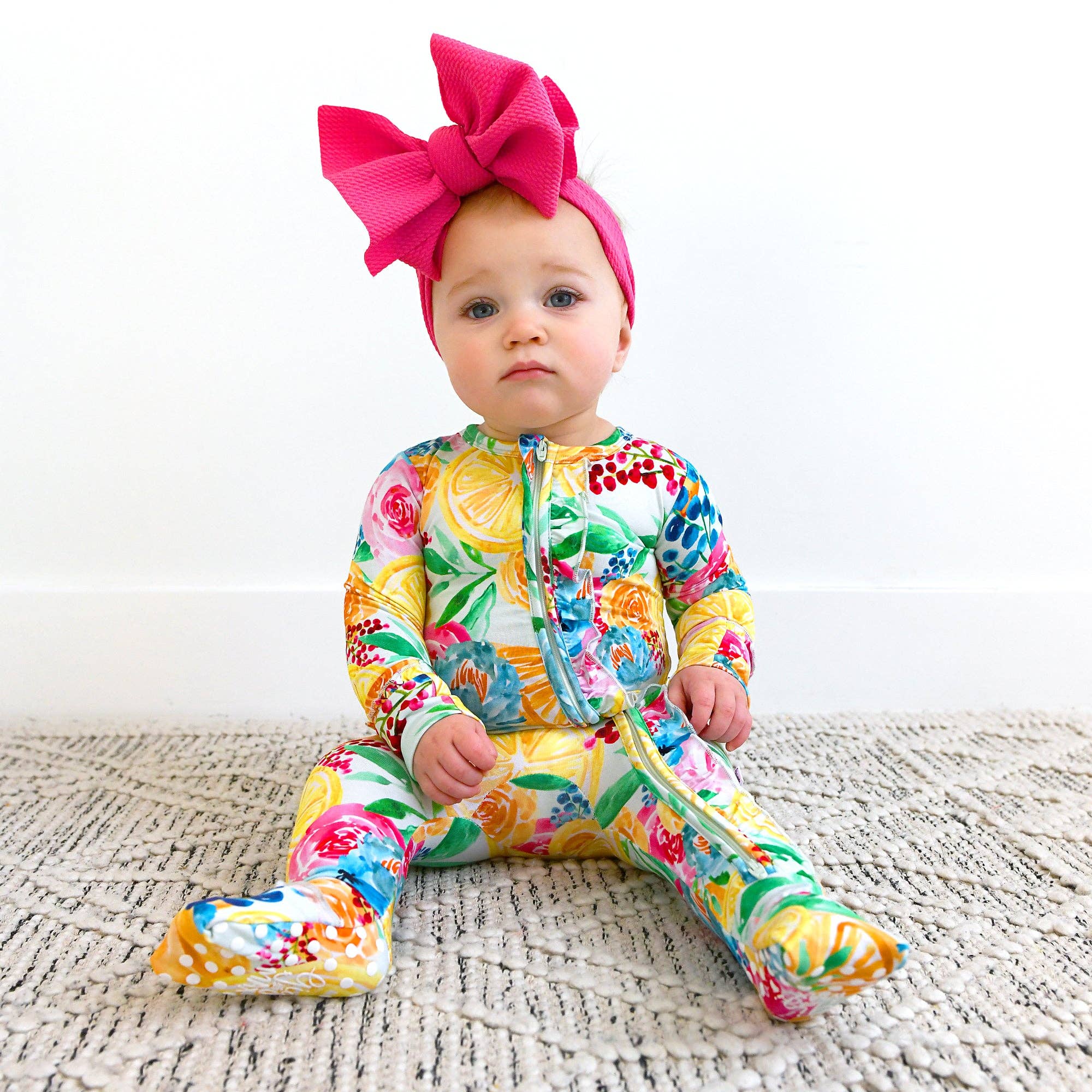 Gigi and Max - Wholesale Jumpsuit - Baby - Lillyana RUFFLE ZIP Bamboo Baby Sleepies Little Outfit7