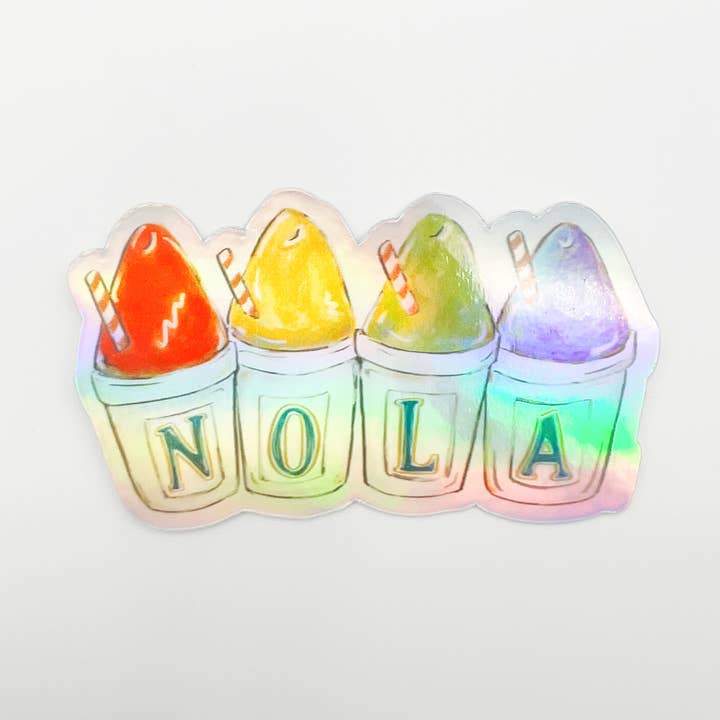 Pegatina de bola de nieve NOLA de verano de Nueva Orleans, bonita calcomanía con forma de cono de nieve para venta al por mayor de Home Malone