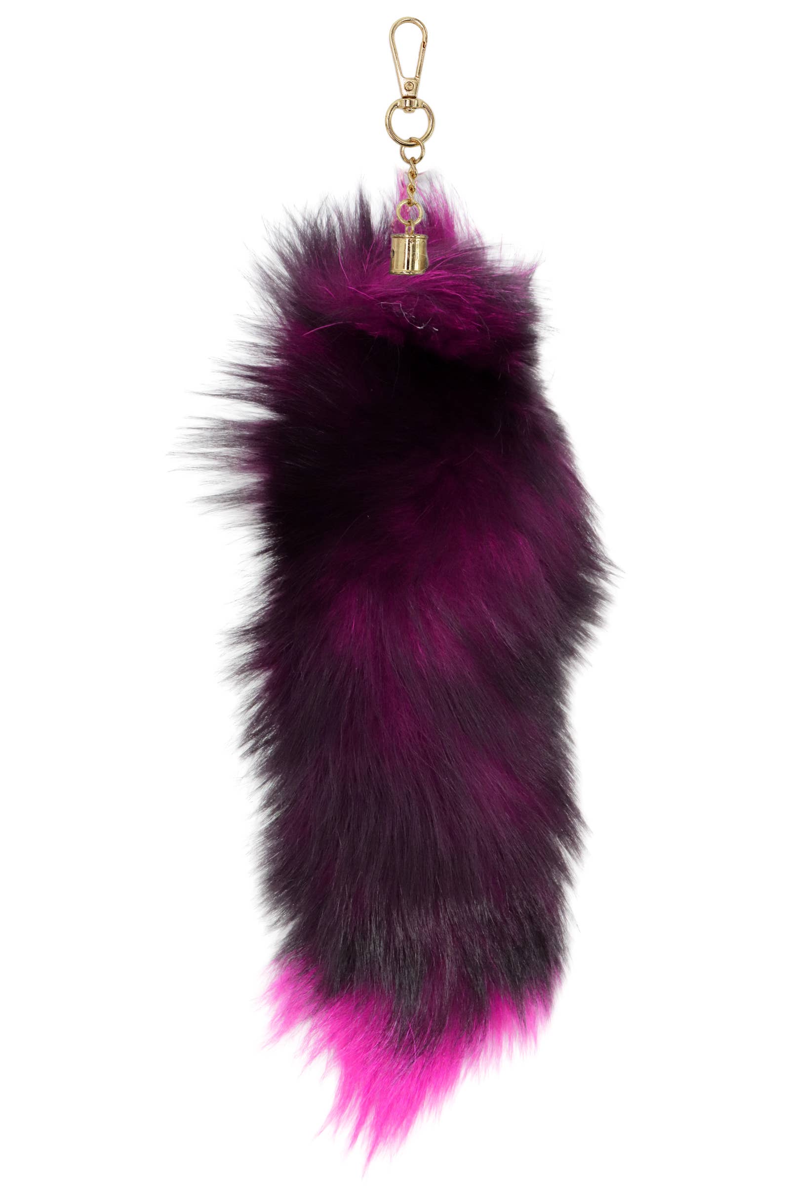 Cap Zone - Wholesale Keychain - Women's - Oversized Shaggy Fur Tail Key Ring - 18.5 Inch10