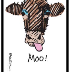Moo Cow Dish Towel for wholesale by FREEHEART