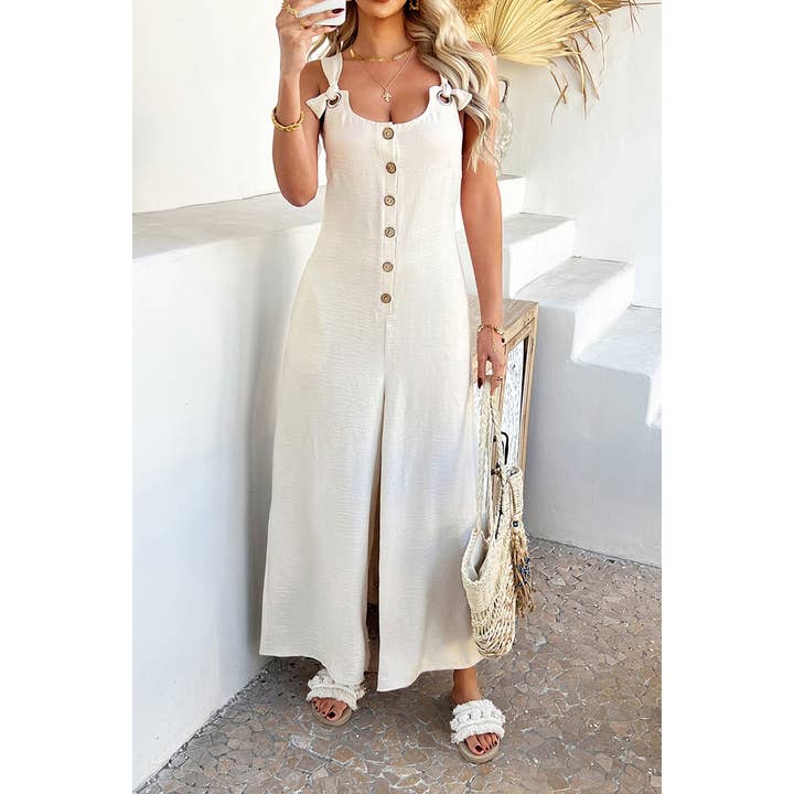 Supreme Fashion – wholesale Jumpsuit - Dam – Knuten axelbandsförsedd byxdress med vida ben