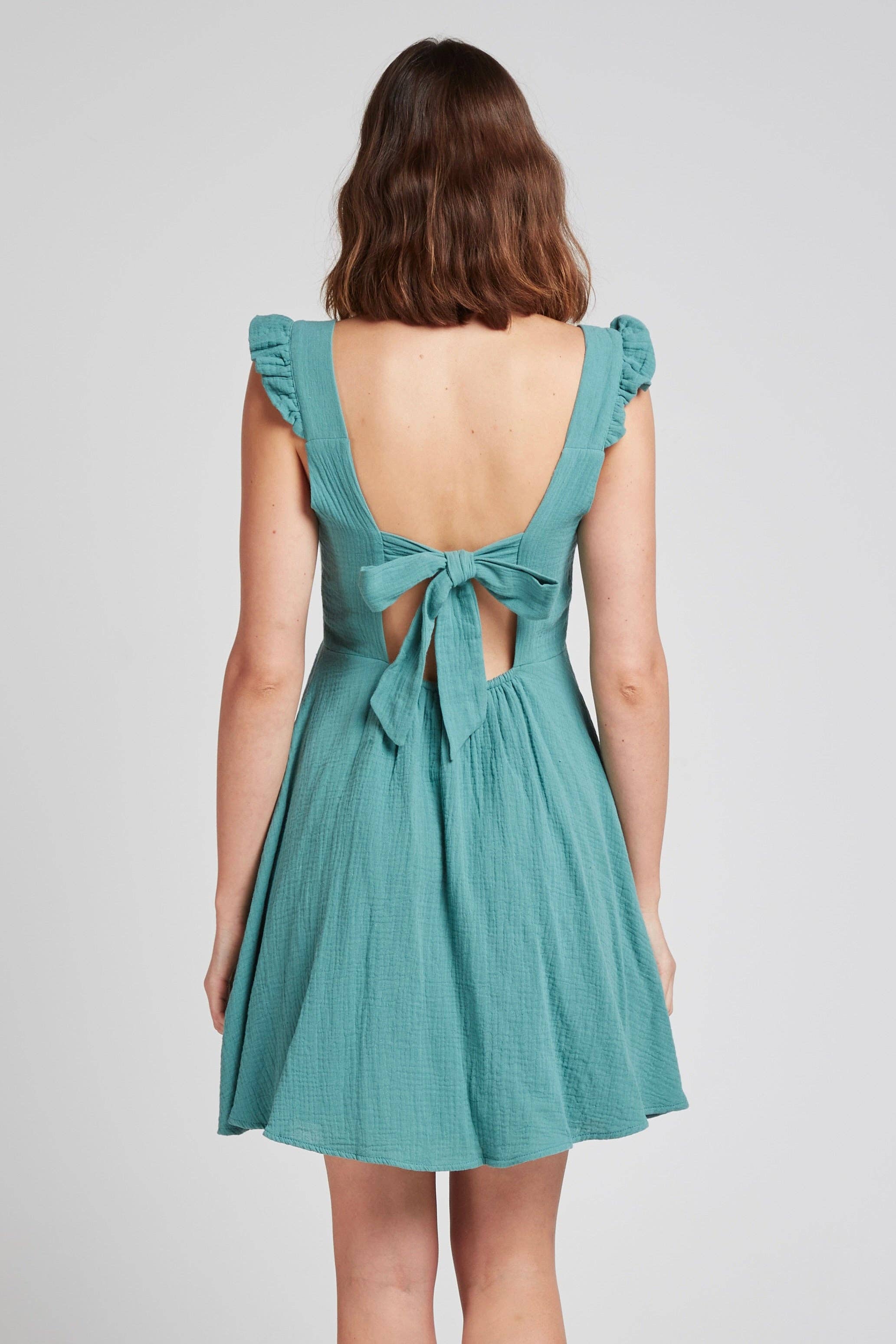 Andy & Lucy - Wholesale Dress - Women's - LILYAN - Ruffled cotton gauze dress15