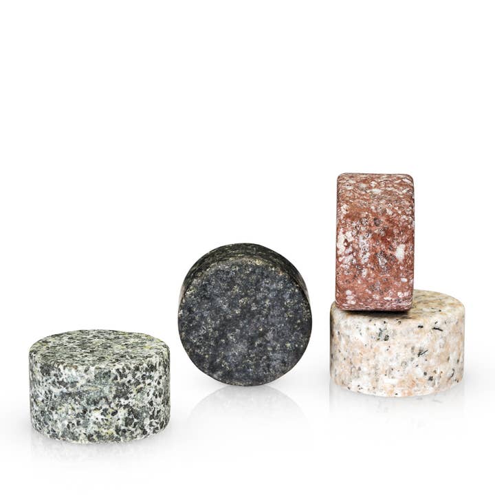 Viski - Vente Cubes de refroidissement pour boisson - Glacier Rocks® Ensemble de 4 Pierres Rafraîchissantes en Granit Multicolore2