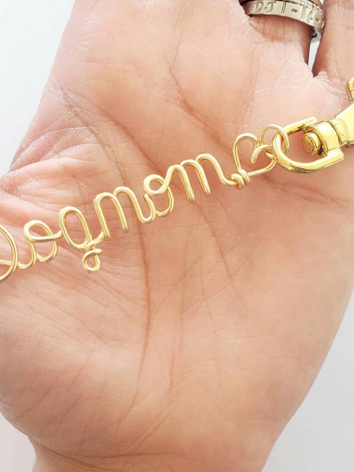 Dogmom Keychain for wholesale by Dina Loves Wire