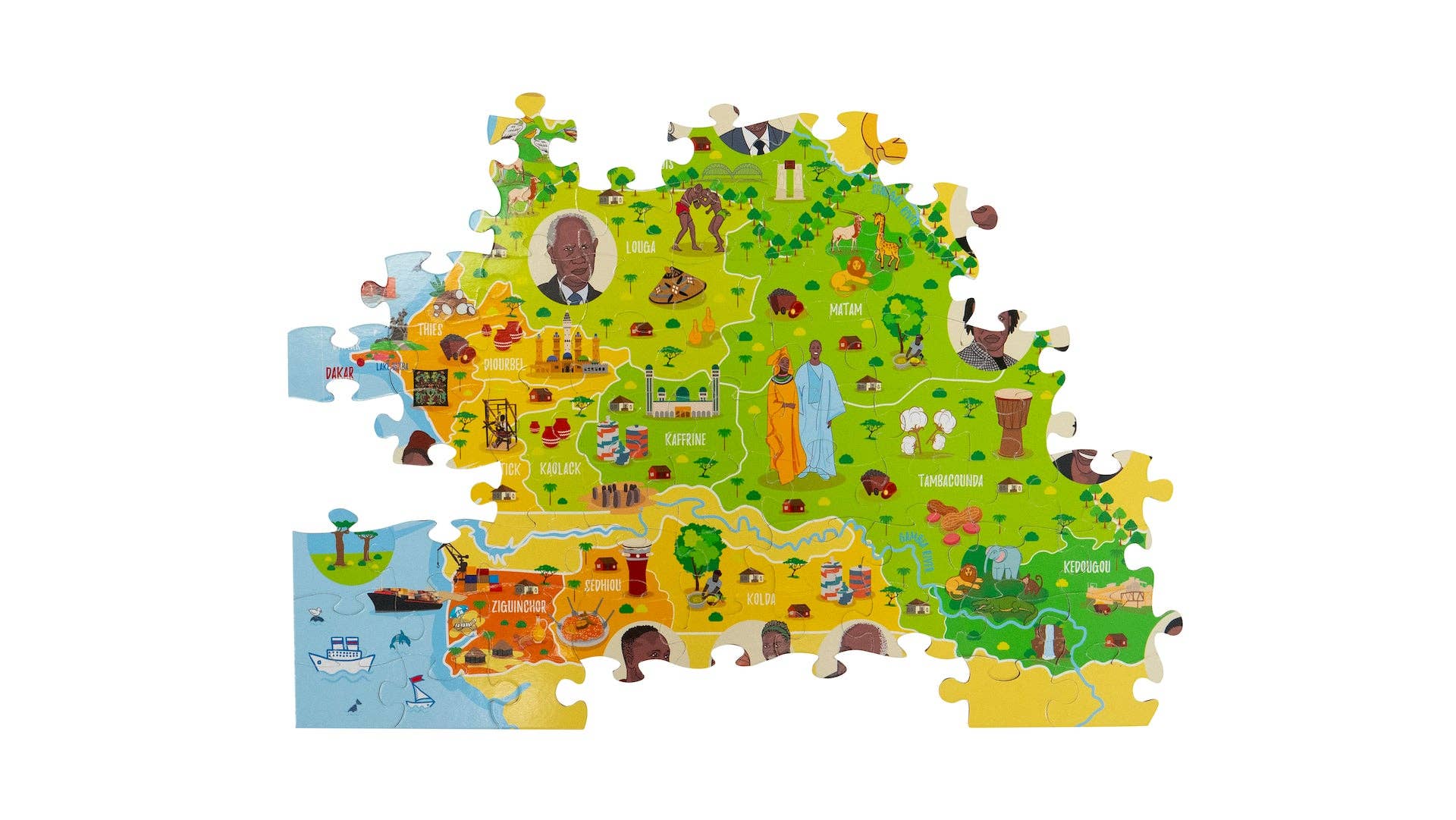 Very Puzzled – Engroshandel Puslespil - Børn – Senegal kort puslespil8