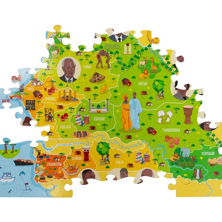 Very Puzzled – Engroshandel Puslespil - Børn – Senegal kort puslespil8