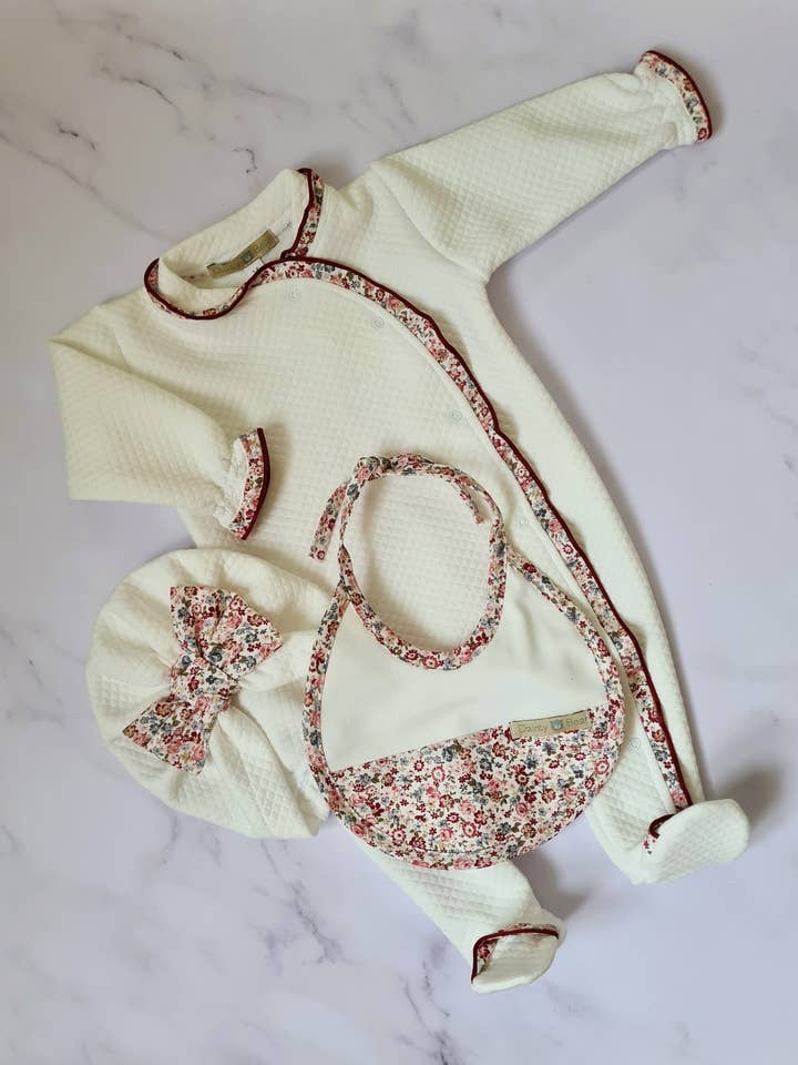 Berry Burst 3 Piece Baby Grow Set for wholesale by Dainty Bear