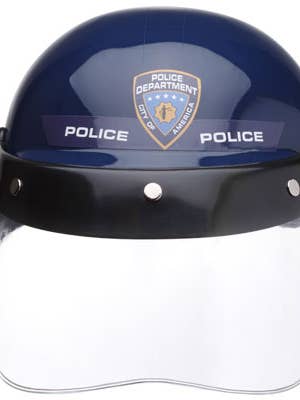 Police Helmet with Transparent Visor for wholesale by Dress Up America
