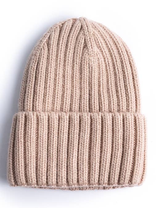 Mulberry silk-lined cashmere beanie -Pale Pink for wholesale by Silk Diversity