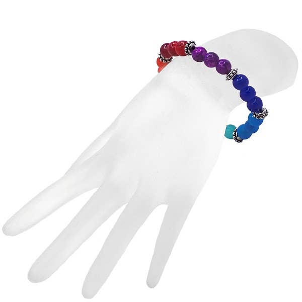 Pichincha - Wholesale Beaded Bracelet - Multicolored Large Beaded Ball Stretchy Bracelet2