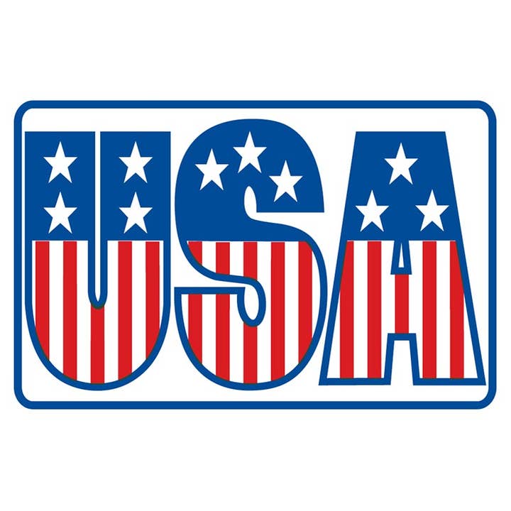 Made in the USA - Stars & Stripes on USA Sticker for wholesale by Western Express
