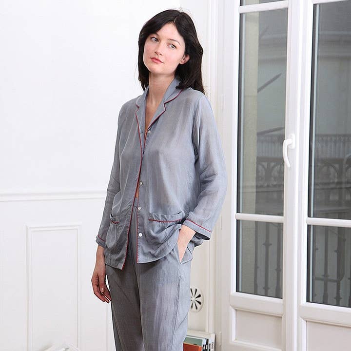 Pigiama Camille grigio per la vendita all'ingrosso da parte di GERMAINE DES PRES