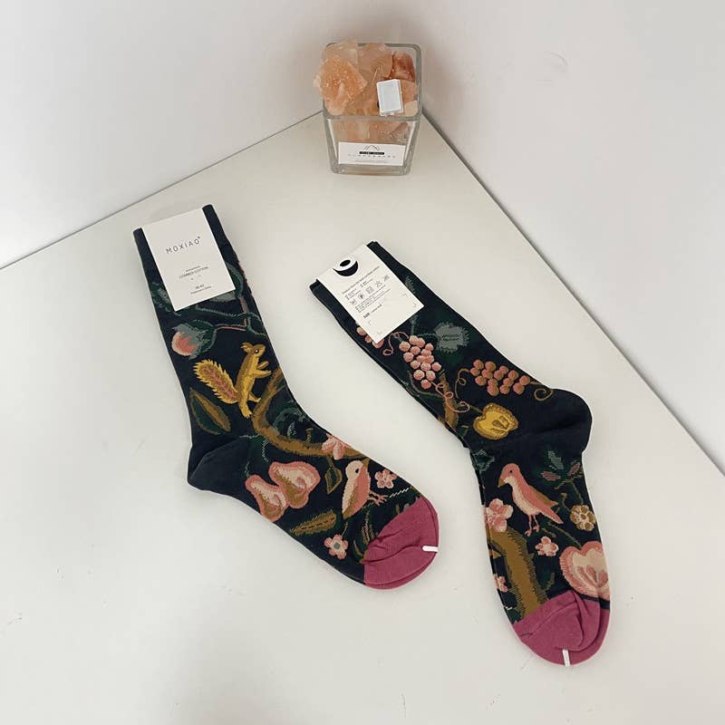 Tourtiwi - Vendita all'ingrosso Calzini - Unisex - Scorte di dipinti a olio astratti retrò di ritratti5