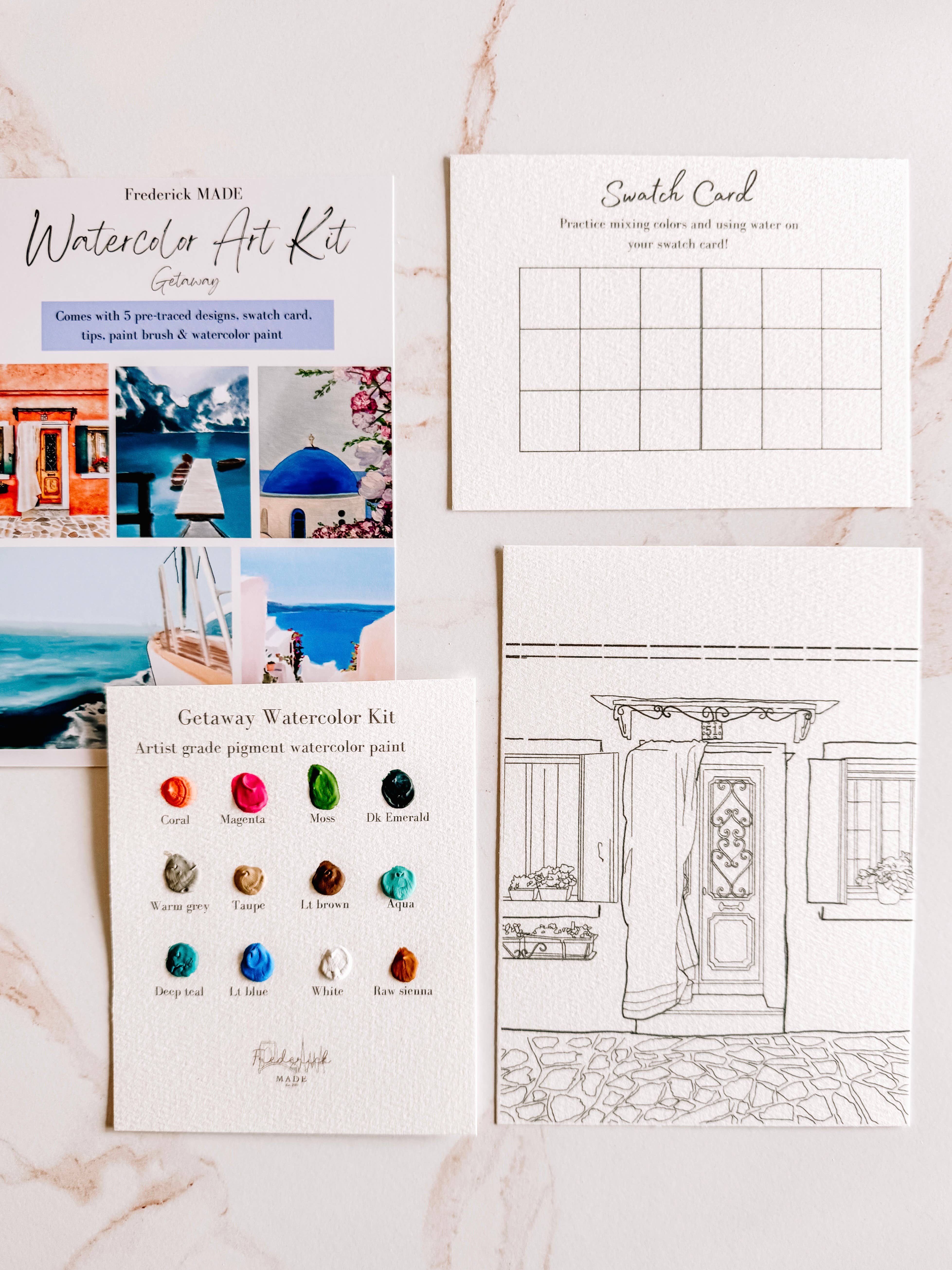 Frederick Made - Wholesale DIY Craft Kit - Getaway MINI Watercolor Kit5