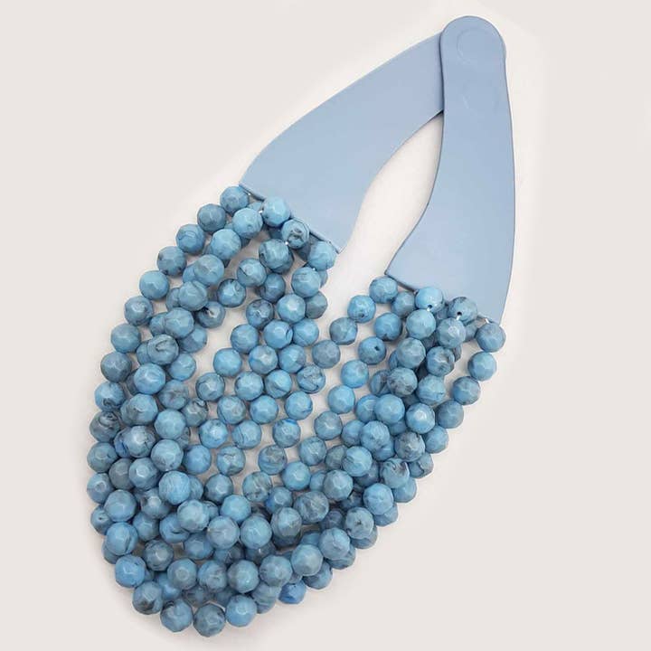 anbfashion - Wholesale Bib Necklace - CHUNKY BEADED LAYERED NECKLACE JKN-140