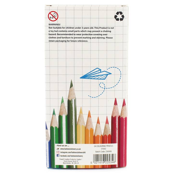 Powell Creative Products Ltd - Wholesale Colored Pencil - Colouring Pencils Set Kids Adults School Arts & Craft 24pk