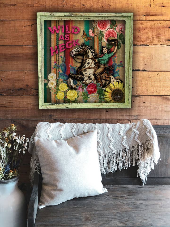 Wild as Heck - Square Artwork for wholesale by TroubleMaker Trading Company