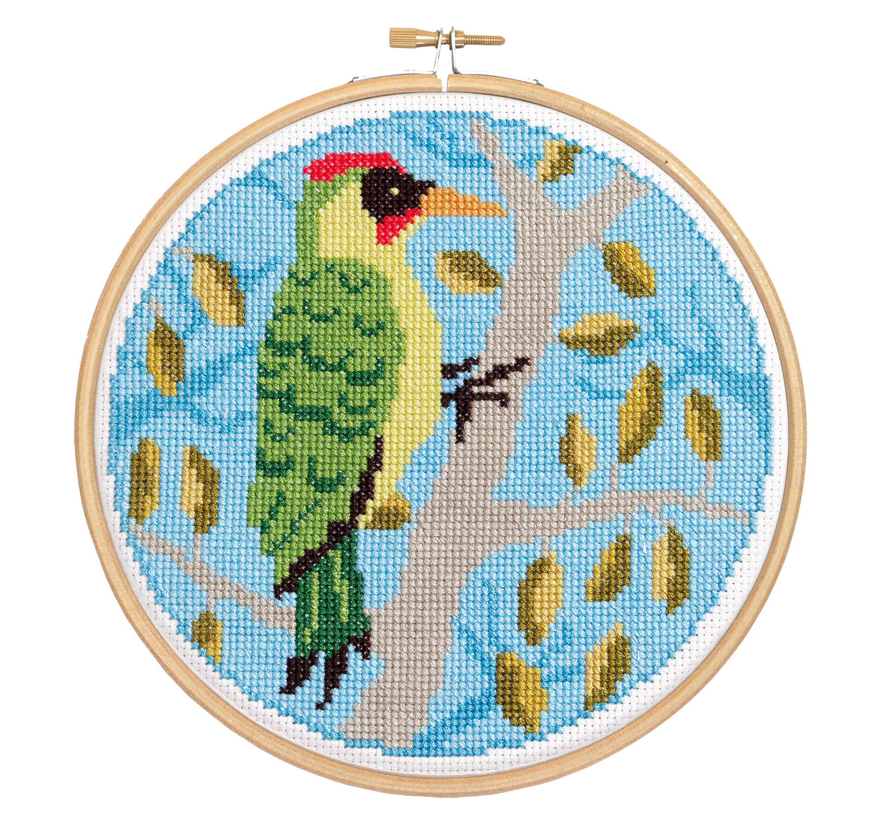 Hawthorn Handmade (US Duties Paid) - Wholesale Embroidery/Cross Stitch Supplies - Green Woodpecker Cross Stitch Kit | Beginner Craft Kit2