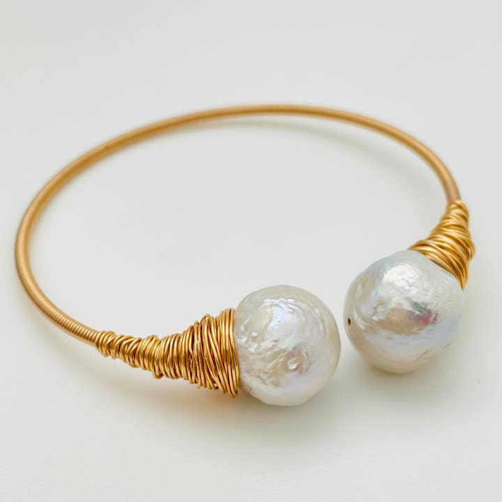 Baroque Pearl Bangle for wholesale by Just for Pearls
