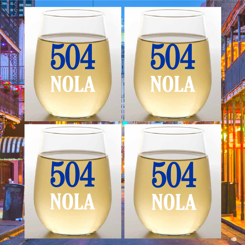 Wine-Oh! - Wholesale Wine Glass - CLOSEOUT LOUISIANA Assorted Unbreakable Plastic Wine Glasses12