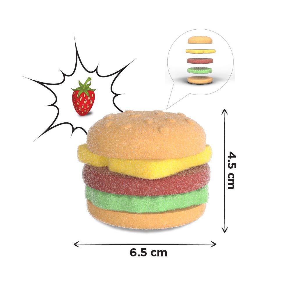 Candycat – Großhandel Marshmallows – Relkon - Marshmallow-Gummis in Hamburger-Form - Bodendisplay 100 x 50 g2