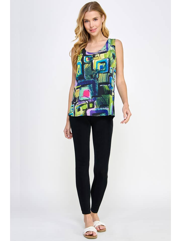 Jostar - Wholesale Knit Top - Women's - HIT Print Sleeveless Tank Top-260HT-TRP1-W400