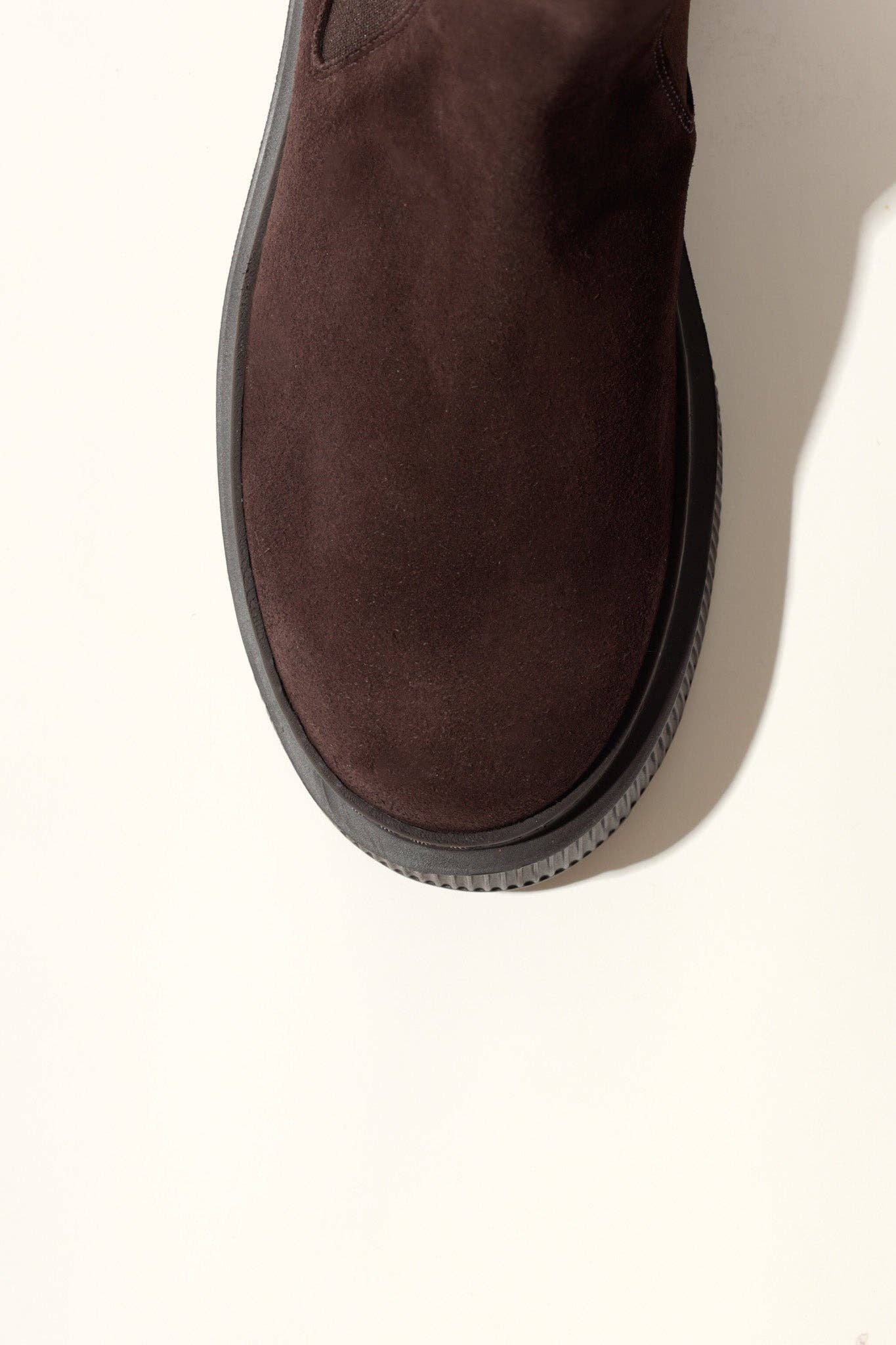 KMB Shoes – wholesale Chelseaboots – Dam – REBECCA CHOCOLATE – Mellanhöga mockastövlar med kraftig sula1