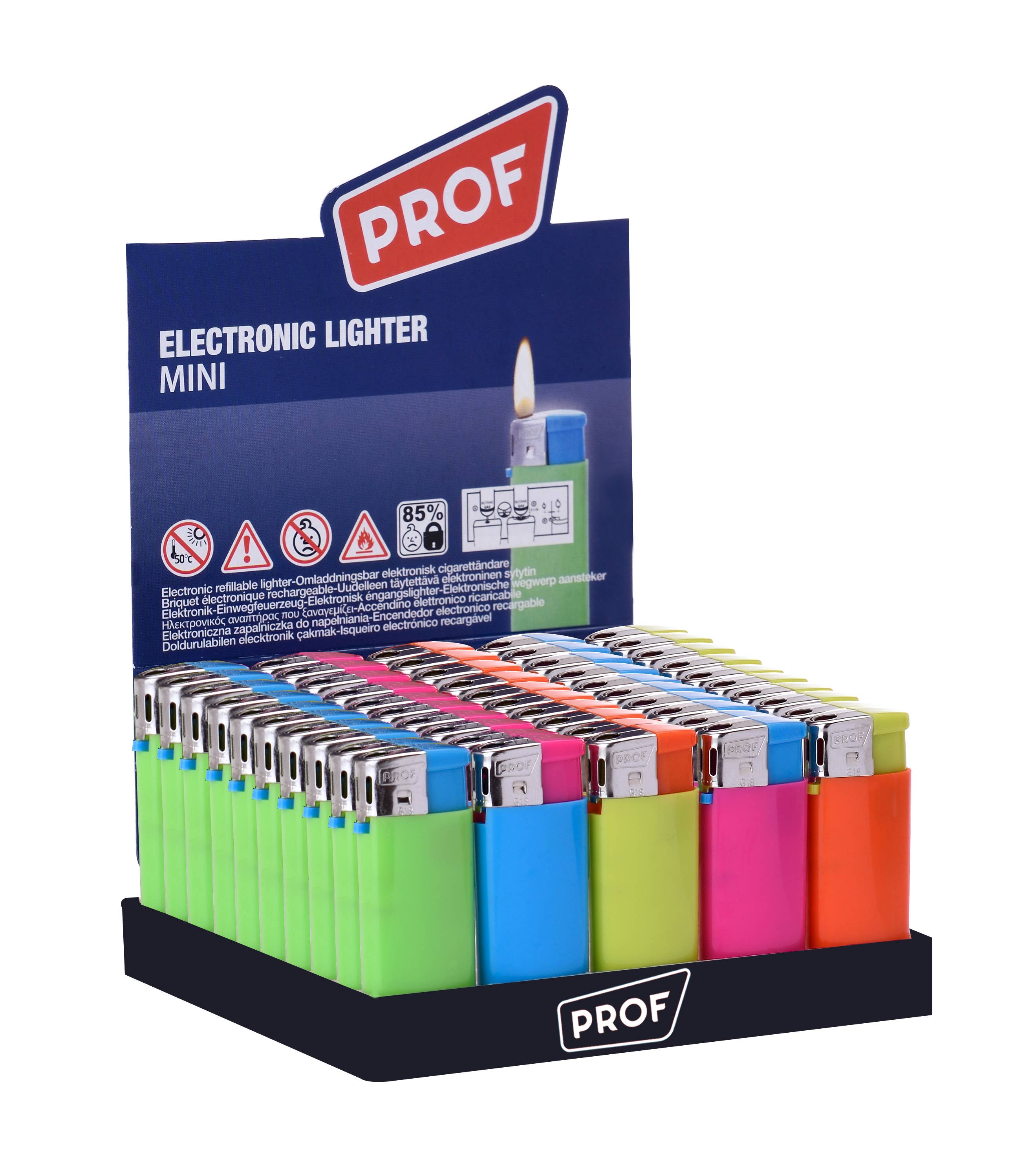 PROF - Wholesale Lighter - PROF MINI SMOOTH BI COLOR DL-50 lighter