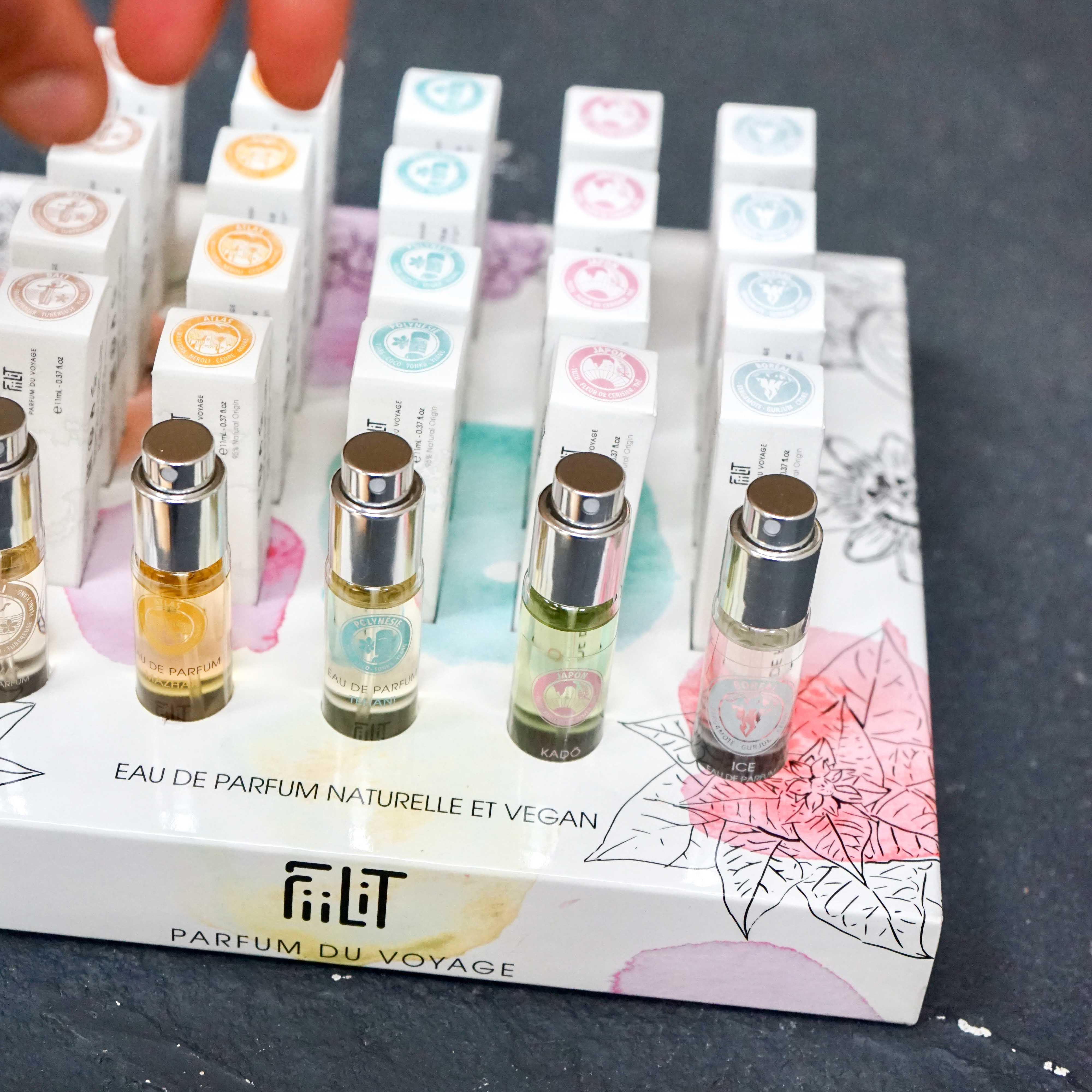 FiiLiT Parfum du voyage - Wholesale Perfume/Eau de Toilette - Display 5 Best-Sellers – Eau de Parfum 11 mL + Testers3