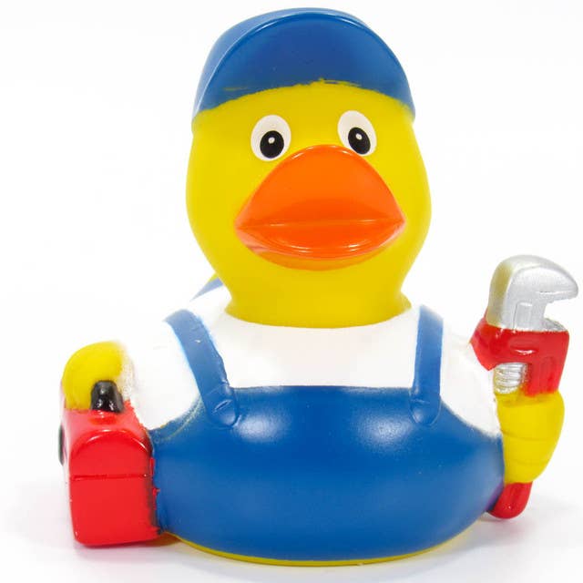 Plumber Rubber Duck for wholesale by Ducks in the Window