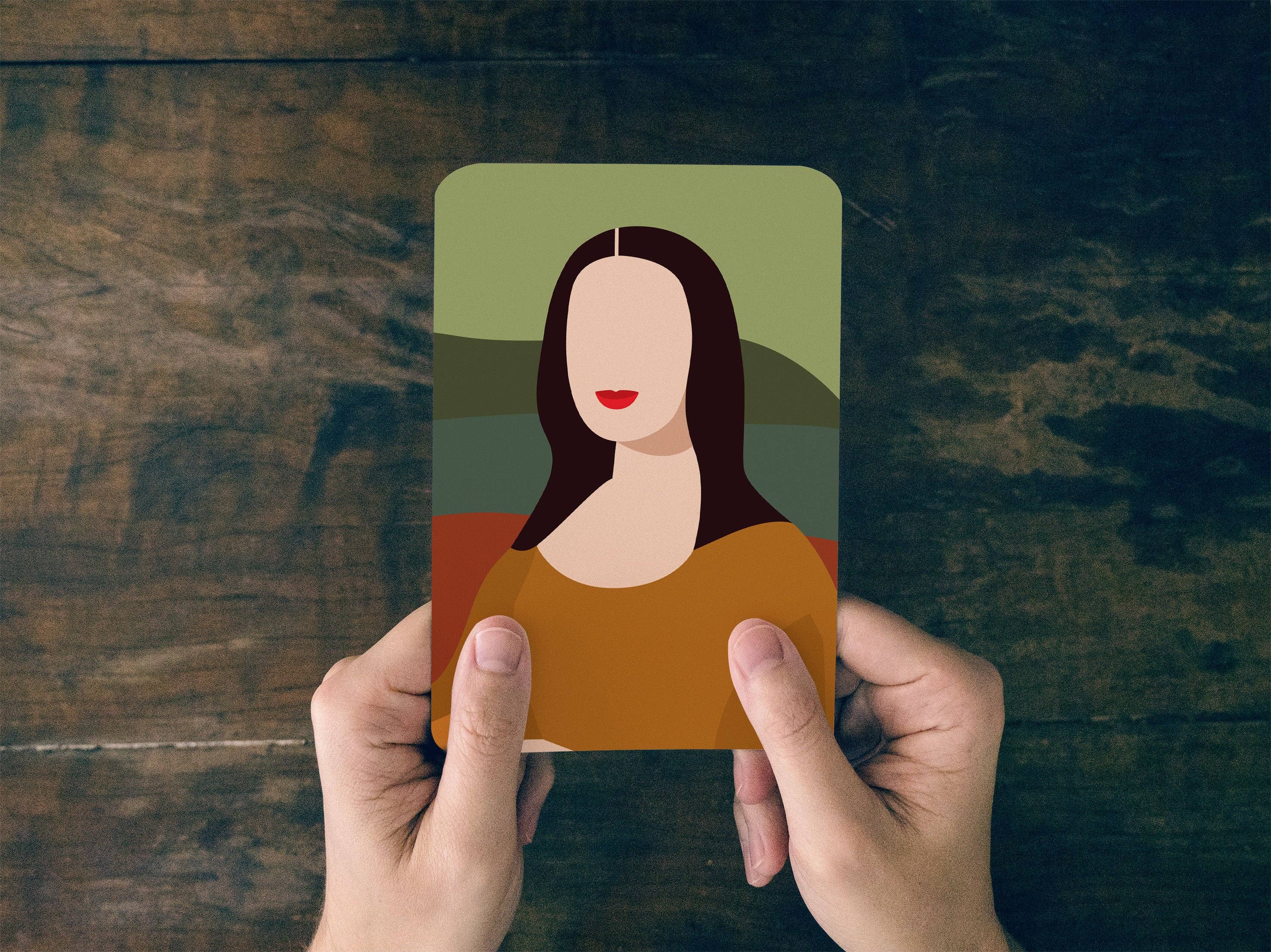 Burones - Wholesale Postcard - Kaart Mona Lisa2