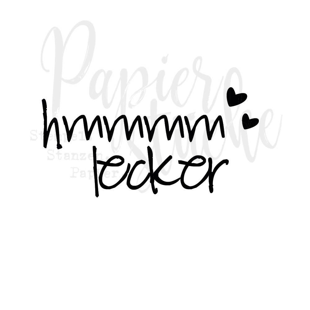 Papierstücke - Wholesale Rubber/Decorative Stamp - Stamp: hmm tasty