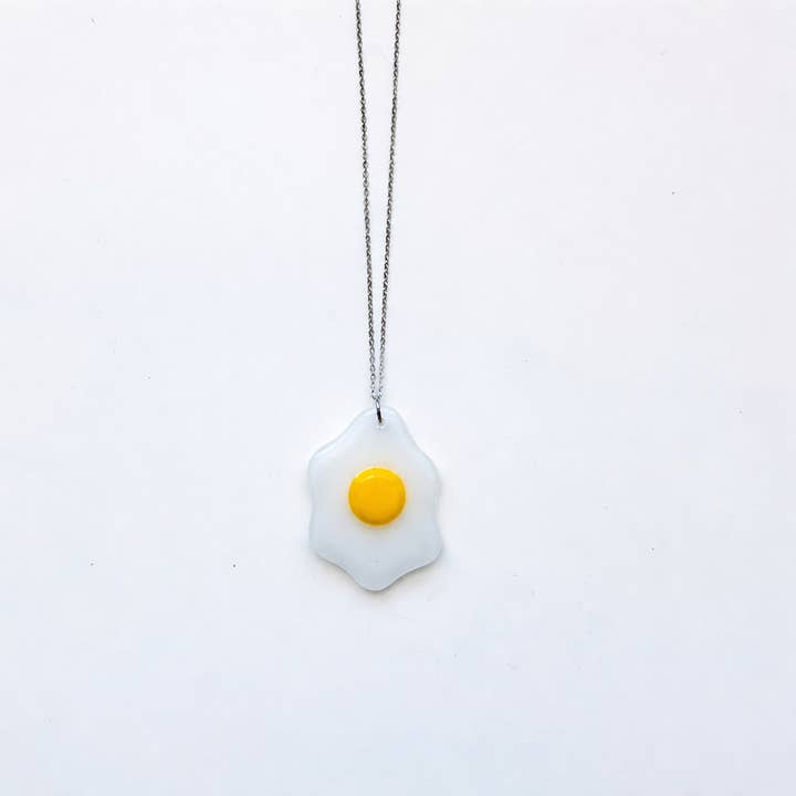 Glass Egg Charm Necklace for wholesale by Colin Adrian Glass