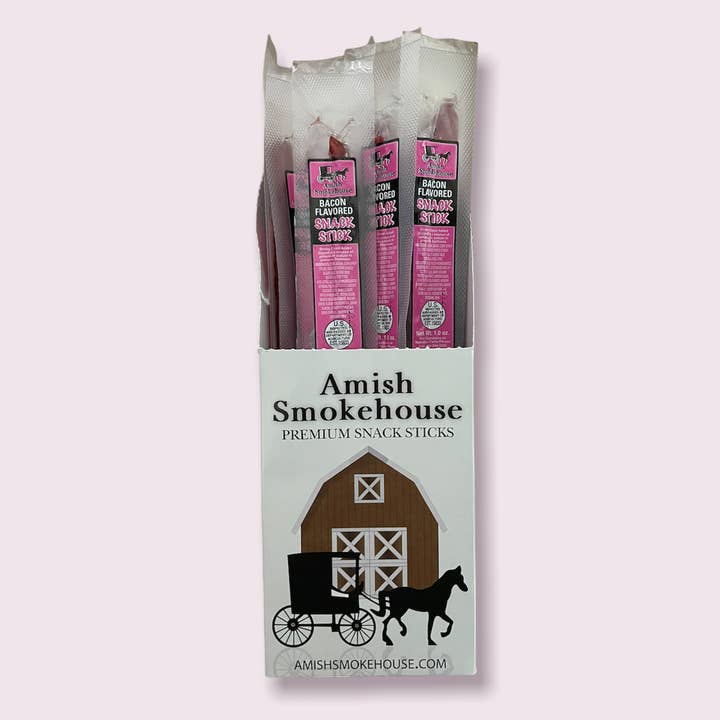 Bacon Flavored Beef Sticks 21 Ct. Individually Wrapped for wholesale by Amish Smokehouse