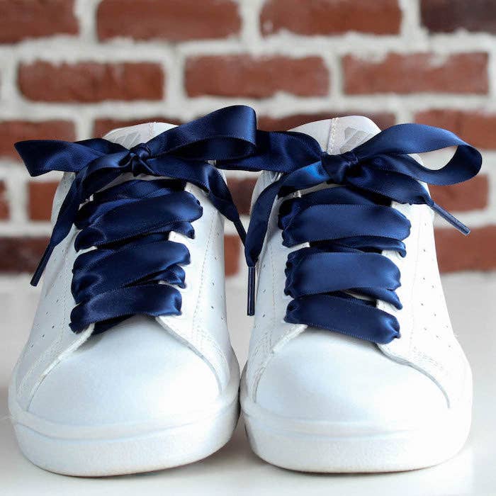 furiouslaces - Wholesale Shoelaces - Unisex - Navy blue satin laces1
