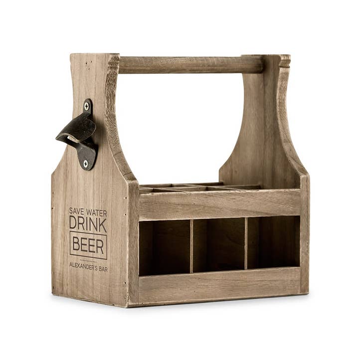 Weddingstar Inc. – wholesale Beer/wine caddy – Beer Caddy With Opener - Save Water Drink Beer