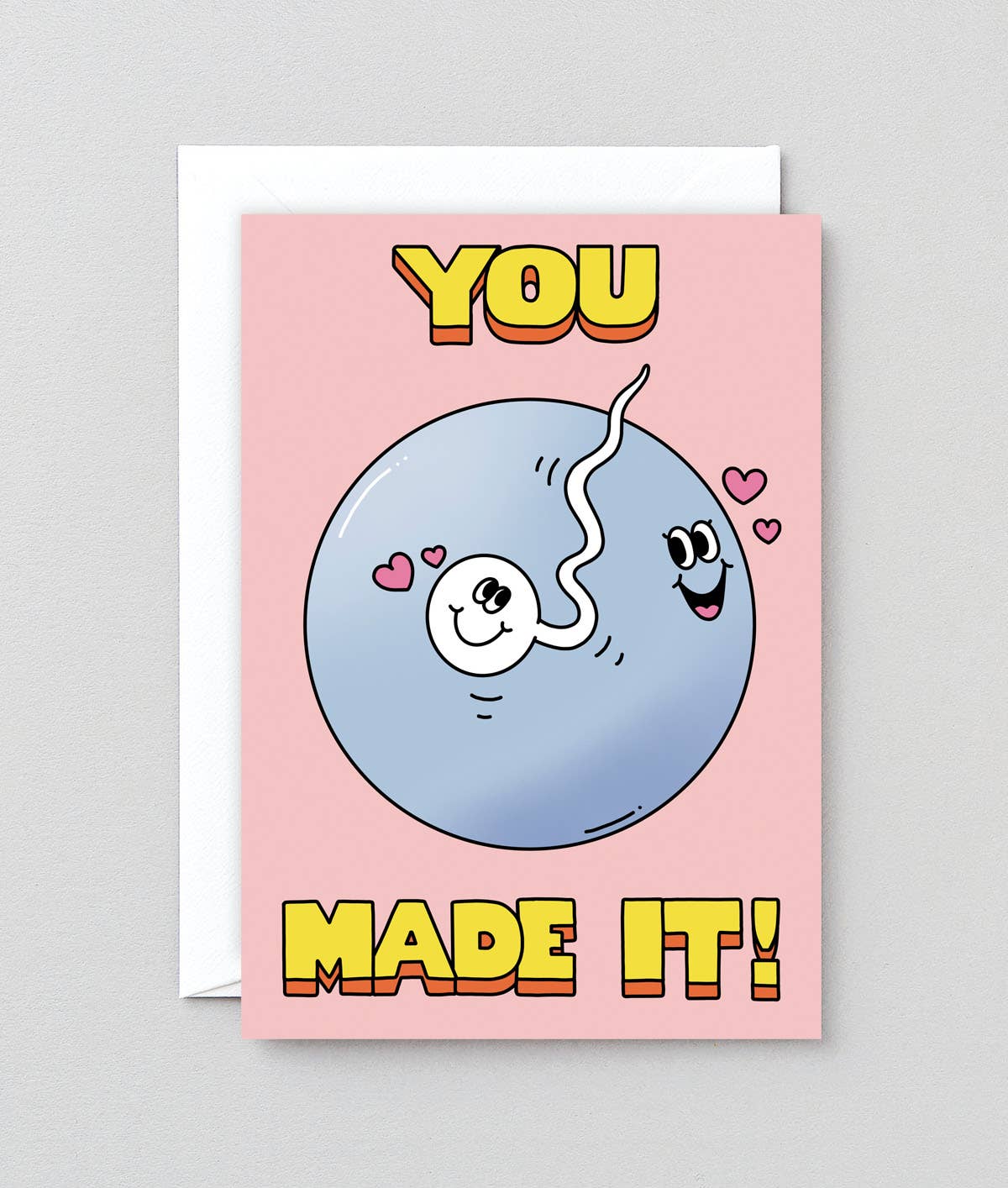 Wrap (US duties paid) – wholesale Baby card – You Made It! Greetings Card1