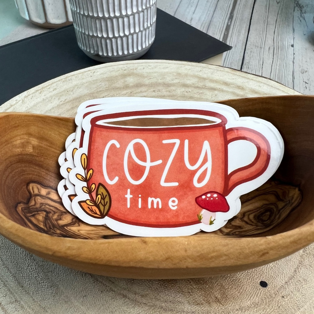 Mav & Molly Designs - Wholesale Sticker - Cozy Time Tea Sticker2