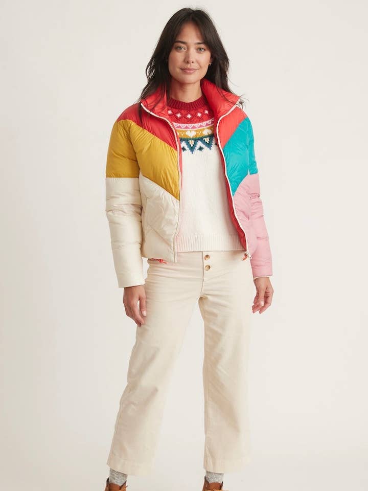 Marine Layer Archive Big Sky Chevron Puffer for wholesale on Faire0
