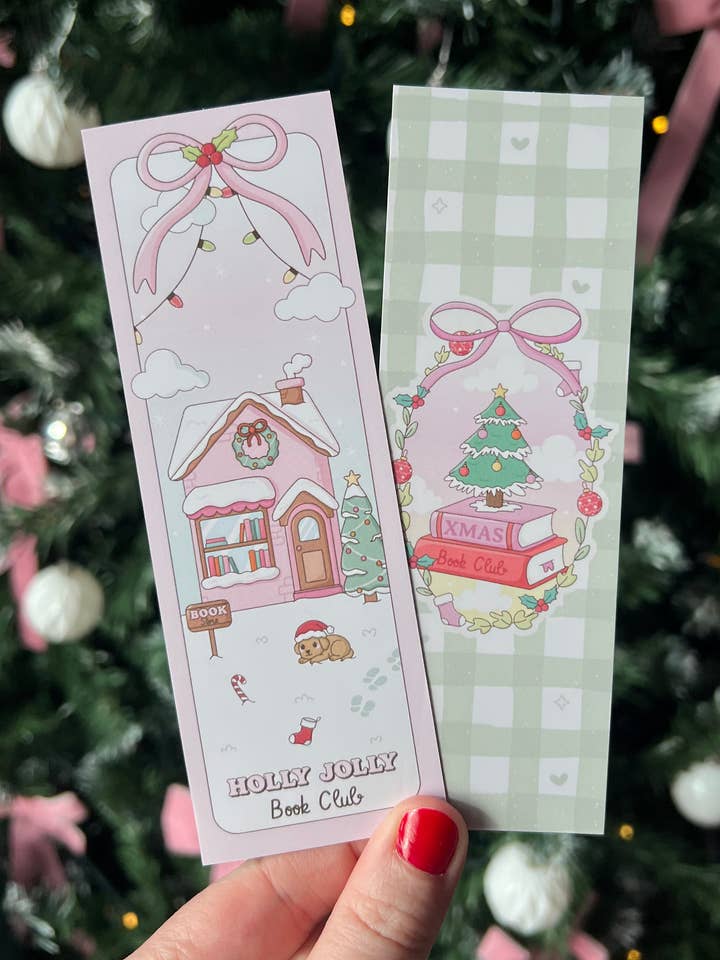 Marcapáginas de Club de Lectura de Invierno de Doble Cara para venta al por mayor de Melting Hearts Co