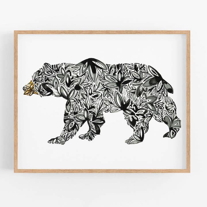 Black Bear Fine Art Print for wholesale by Amanda Klein Co.